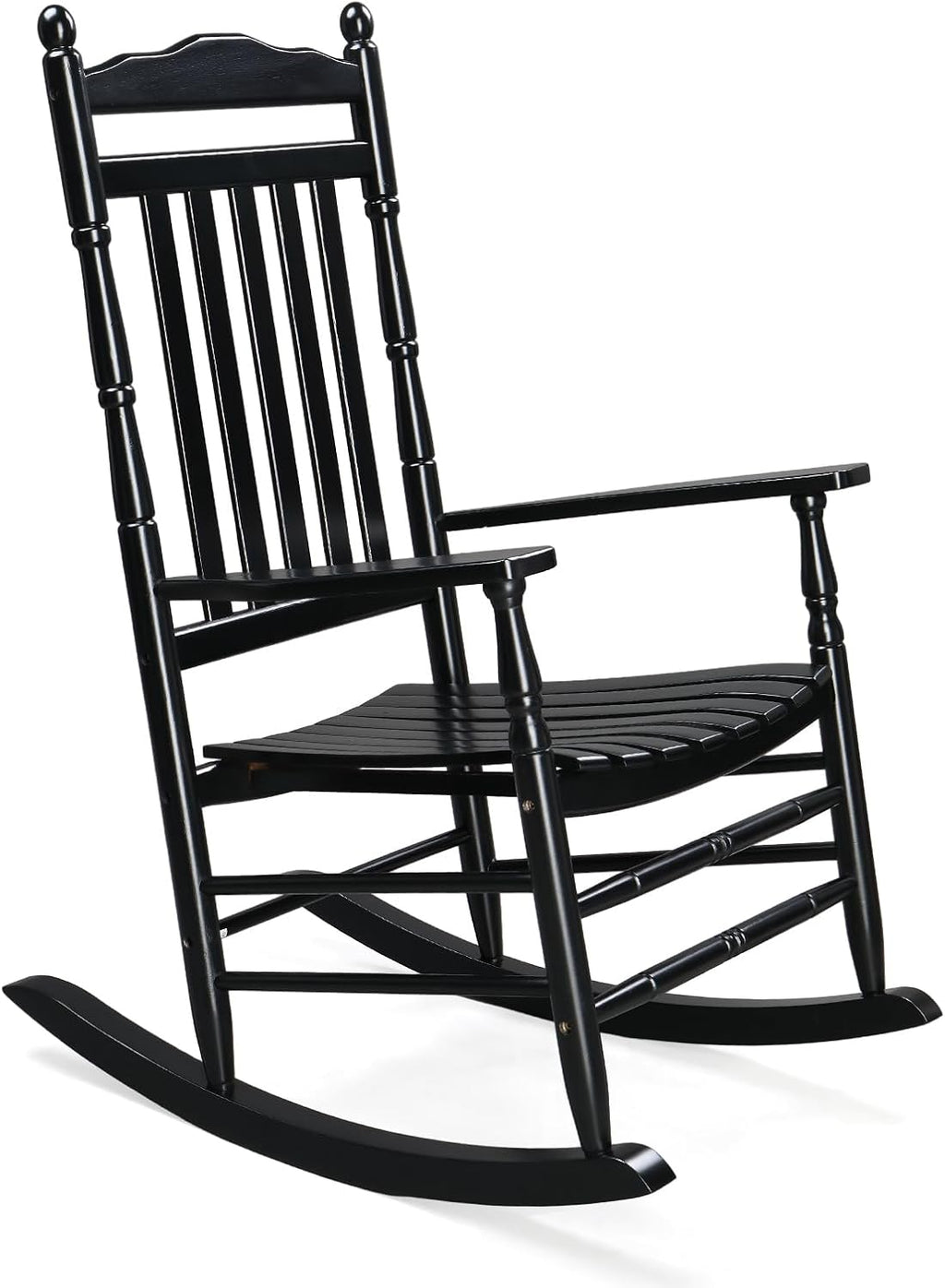 VINGLI Wooden Rocking Chair, Outdoor Chair with 450 lbs Support (Teak, 1PC)