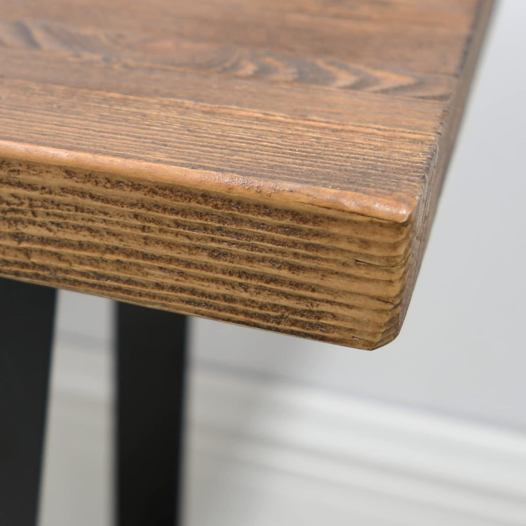 Solid Wood Entryway Bench Rectangle 33"x13"x16"H Dark Brown Reclaimed Pine Stool Living Room End Table Rustic Slab Coffee Side Table Bedroom Bathroom Patio Outdoor Garden Foot Stool